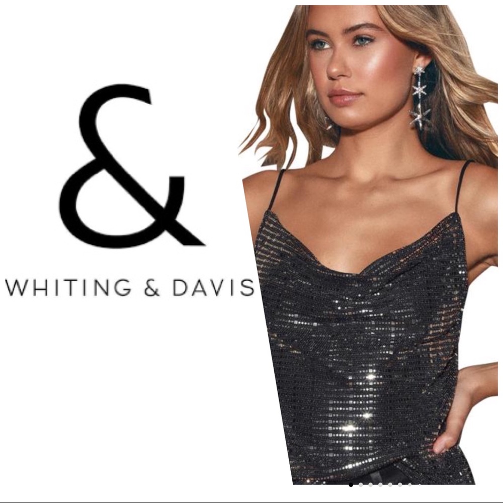 ‼️WOW🤩💋Whiting & Davis Black 🖤💥top ONLY‼️